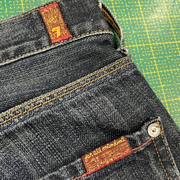 VINTAGE 7 for all mankind Slimmy distressed jeans size 32 - Picture 4 of 11